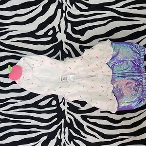 Carter's White and Purple Cupcake Hat